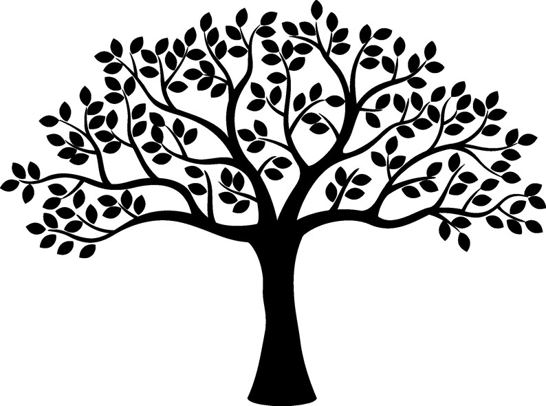 Download Kits How To Files For Laser Engraving Tree Silhouette Svg Trees Tree Dxf Roots Svg Tree With Roots Vector Files Tree Vector Family Tree Drawing Drafting