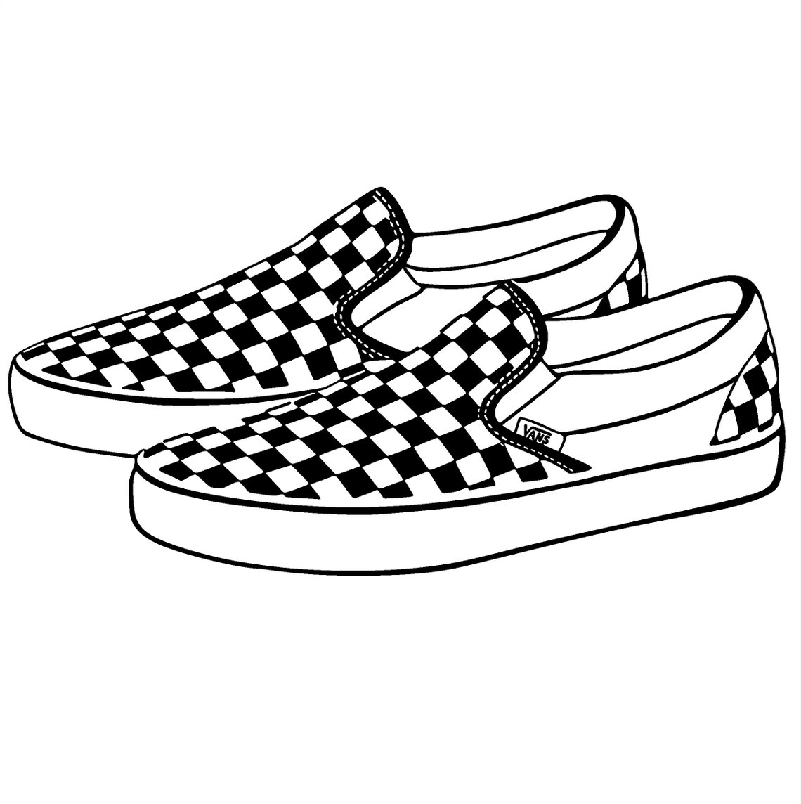 vans shoe drawing png