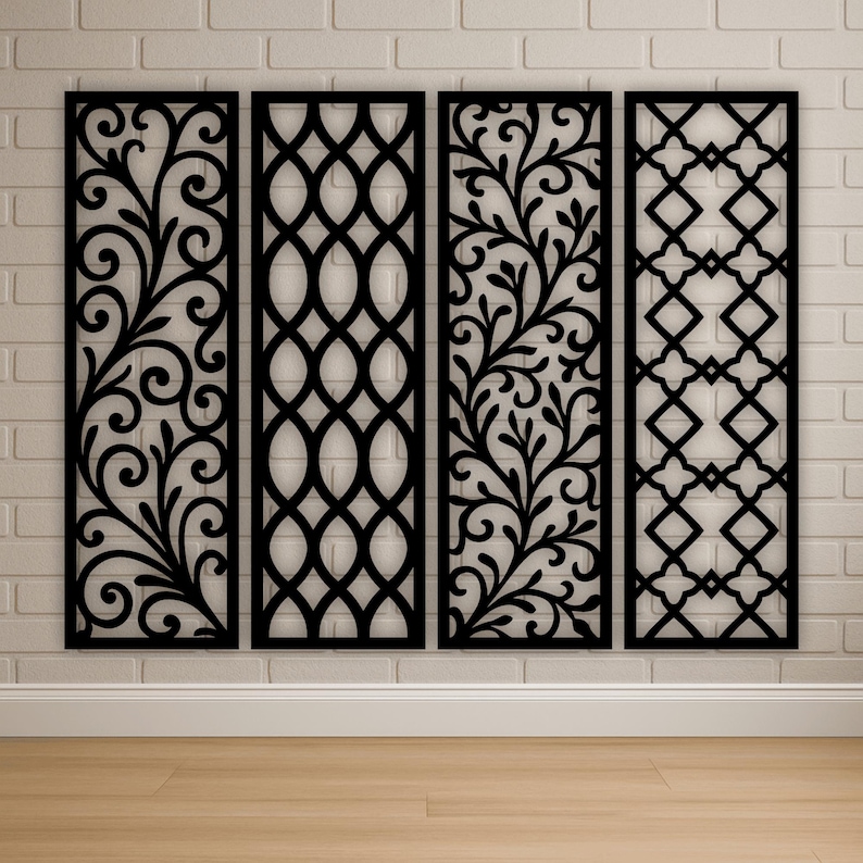Plasma cut floral lattice panel design
