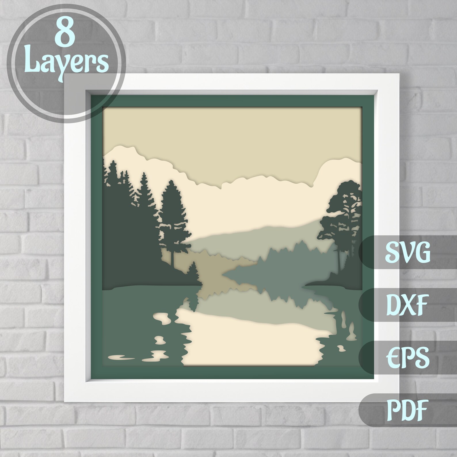 3D Shadow Box Templates, Svg Cutting Files, 3D Nature Layered Cut Files ...