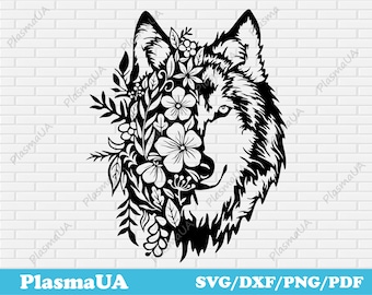 Wolf cut file, svg for cricut, cnc file, laser cut, wolf stencil, wood wall art, animal for laser, vector file, cricut svg file, laser files