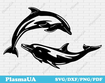 Dolphins svg para cricut, archivos de corte de delfines, decoración dxf para corte por láser, delfines dxf, svg para camisas, clip art svgs, diseños cricut