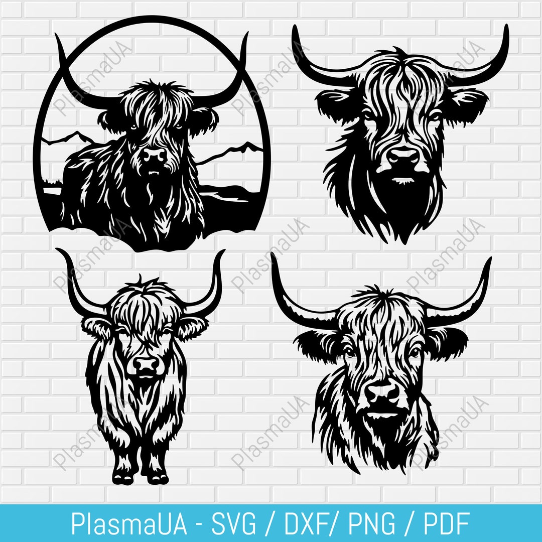 Highland Cows SVG, Highland Cattle Cut Files, Cows Scene Svg ...