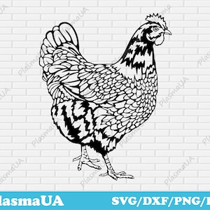 Fichiers découpés Svg poulet pour Cricut, animaux de la ferme Svg Png Pdf pour Glowforge, poulet Dxf pour découpe laser, gravure vectorielle, conception par sublimation