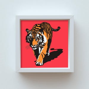 Tiger 3D Layered SVG – Multilayer Paper Craft and Shadow Box Design