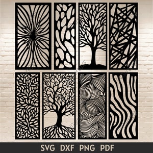 Bildschirme-Dxf-Dateien für Laserschneiden, Art Panels CNC-Design, dekorative Panels dxf für Plasmaschnitt, dxf für CNC-Fräse, Panels-Svg-Dateien