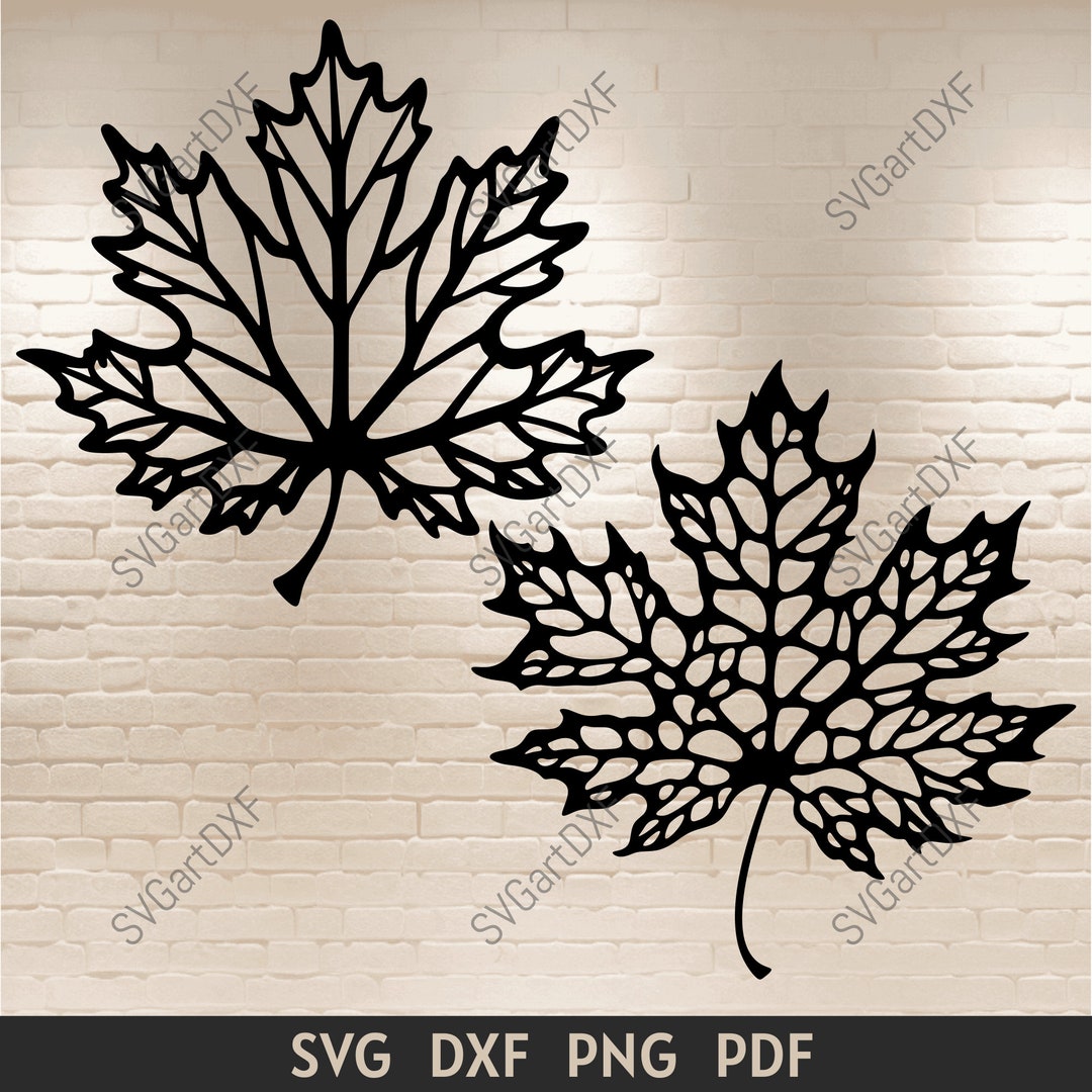 Maple Leaves Svg, Maple Leaf Dxf for Plasma Cut, Maple Leaf Cnc Laser ...