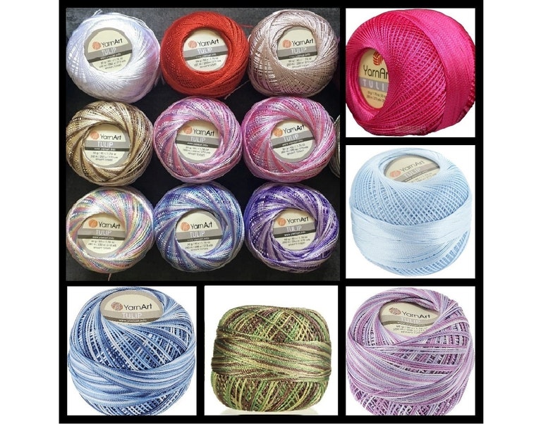 Tulip YarnArt Microfiber crochet thread 50g NeedlePoint Etsy
