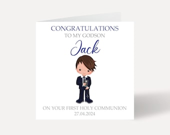 Communion card, 1st holy communion, personalised communion card