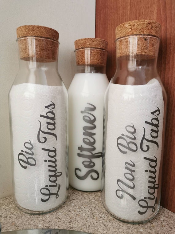 Softener Bottle, Detergent Bottle, Glass Storage Bottle, Laundry Storage  Bottle, Laundry Bottle 