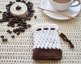 CROCHET PATTERN - Soap Cozy - Coffee and Cream Soap Cozy