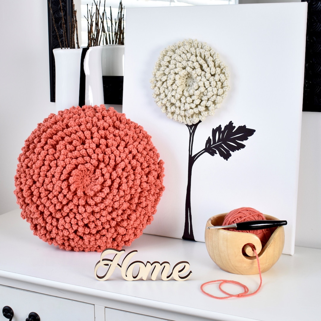 CROCHET PATTERN Pillow and Wall Hanging Chrysanthemum Etsy