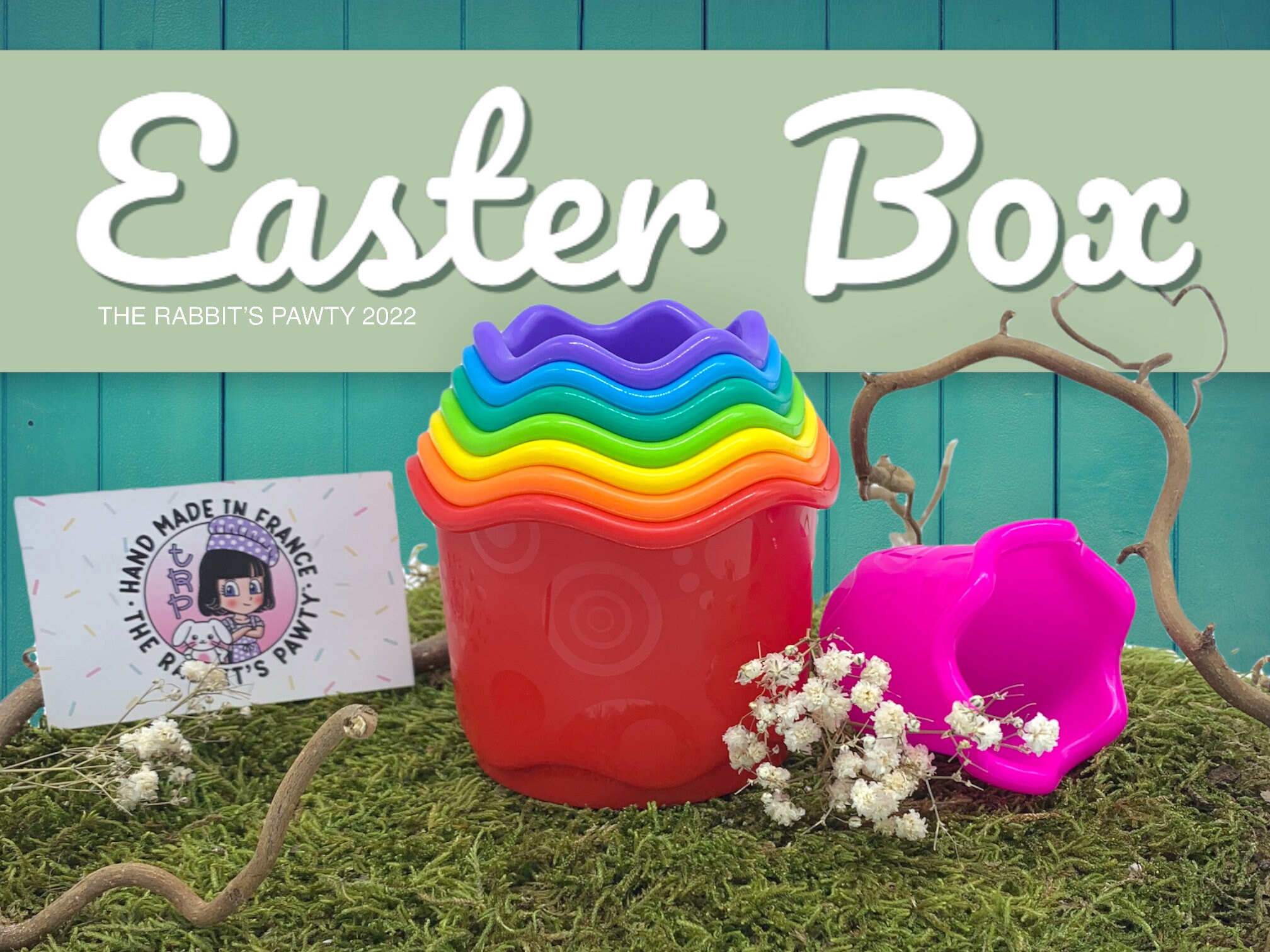 Easter Box - Édition 2022 Par The Rabbit's Pawty™ | Gâteries Naturelles, Saines et Biologiques Pour