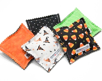 FIVE (5) Halloween Catnip and Silvervine Ravioli Cat Toys - Fall Gift for Cat, Fun Toy for a Cat!