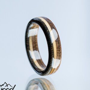 Black Ring - Wedding Ring - Unique Band - Wooden Ring - Boyfriend Gift - Brown - Anniversary Gift - Girlfriend Gift - Boyfriend Gift - Wood