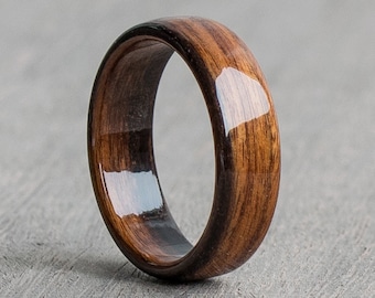 Rosewood Wedding Ring: Handcrafted Bentwood Anniversary Band - Etsy