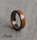 Rosewood - Wedding Ring - Wood Jewellery - Classic Ring - Wooden Ring - Brown - Black - Boyfriend Gift - Mens Ring - 5 year Anniversary