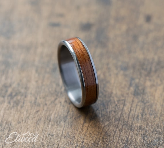 Hawaiian titanium wood rings deals