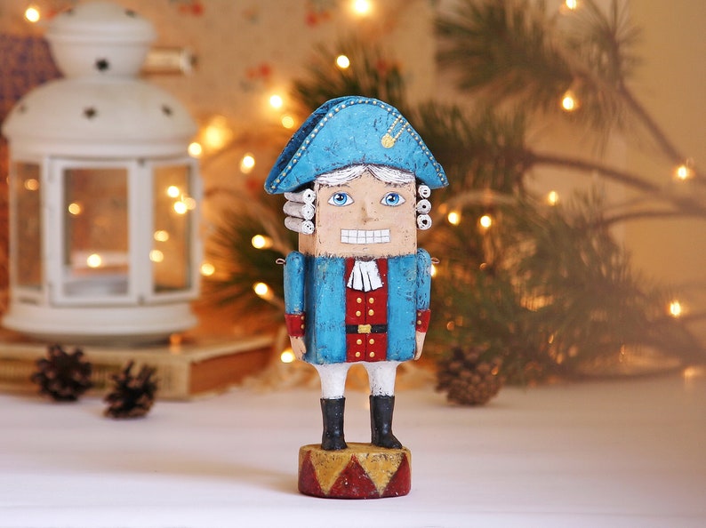 Paper clay Nutcracker ornament Christmas Nutcracker figurine Etsy