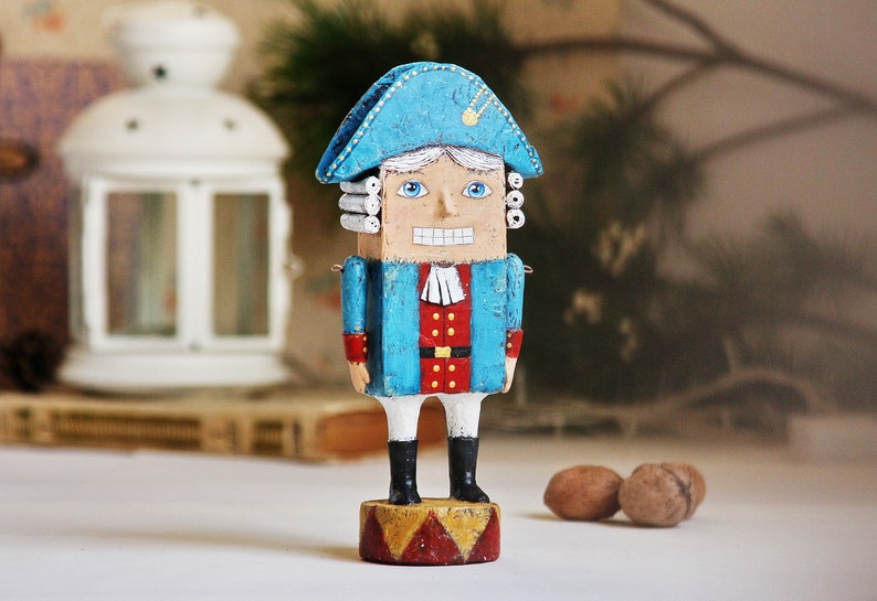 Paper clay Nutcracker ornament Christmas Nutcracker figurine Etsy