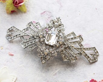 Gatsby crystal hair comb