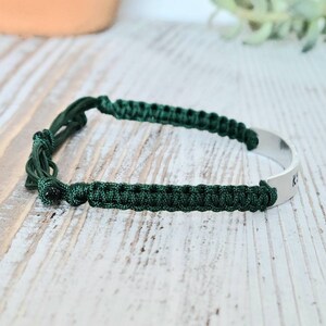 Keep Going | Hand Stamped Bracelet | Adjustable Aluminum Bar Bracelet | Nylon Cord Bracelet | Choose Your Color Band image 3