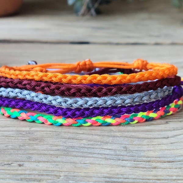 NYLON Cord | 5 Strand Braided Bracelet | Adjustable | Choose Your Color | Add On Bracelet | Create A Bracelet Set