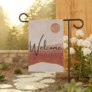 Bohemian Landscape Garden Flag - Bring the free-spirited vibe of the bohemian landscape to your garden with this colorful flag.