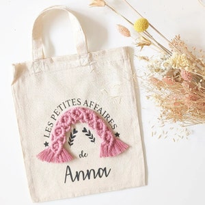 Tote Bag personnalisé, tote bag pour Enfant, sac à doudou, sac école maternelle, sac crèche, sac enfant prénom, sac personnalisé