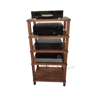 Hi Fi Audio modular equipment rack, stand, stereo glued solid oak