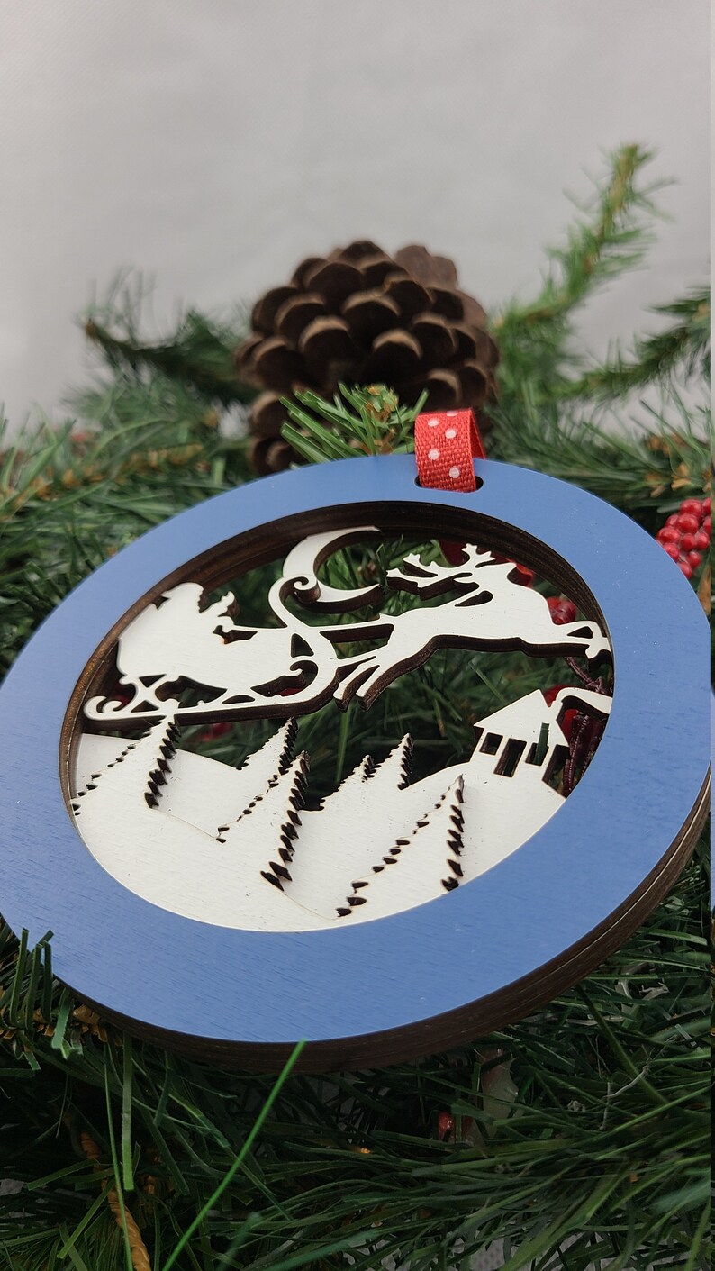 Tree ornament Christmas decor Holiday decor Christmas tree Holiday ornament Gift Wood ornament Holidays Christmas gift