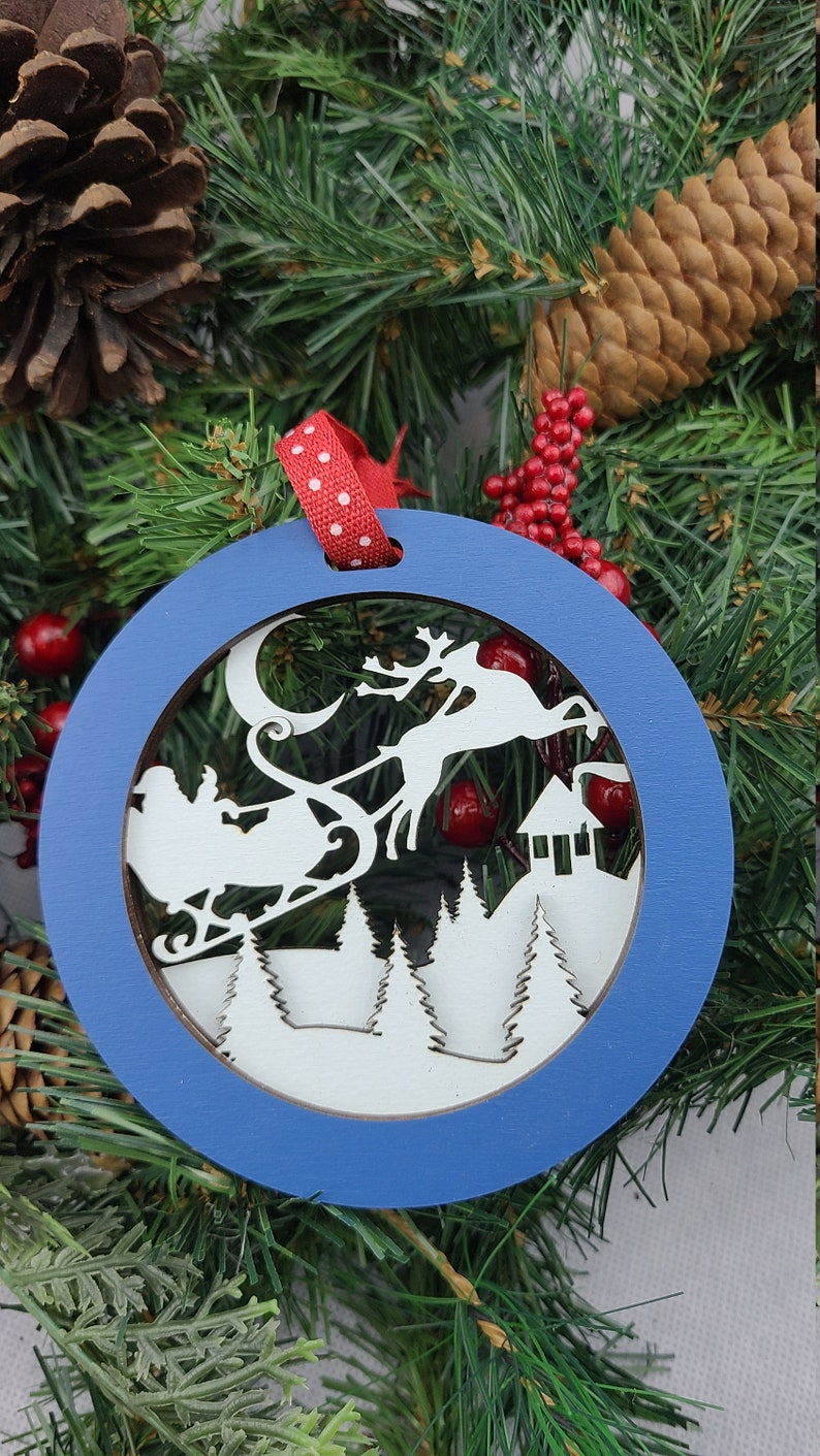 Tree ornament Christmas decor Holiday decor Christmas tree Holiday ornament Gift Wood ornament Holidays Christmas gift