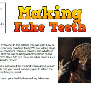 Tutorial: Making fake teeth for cosplay