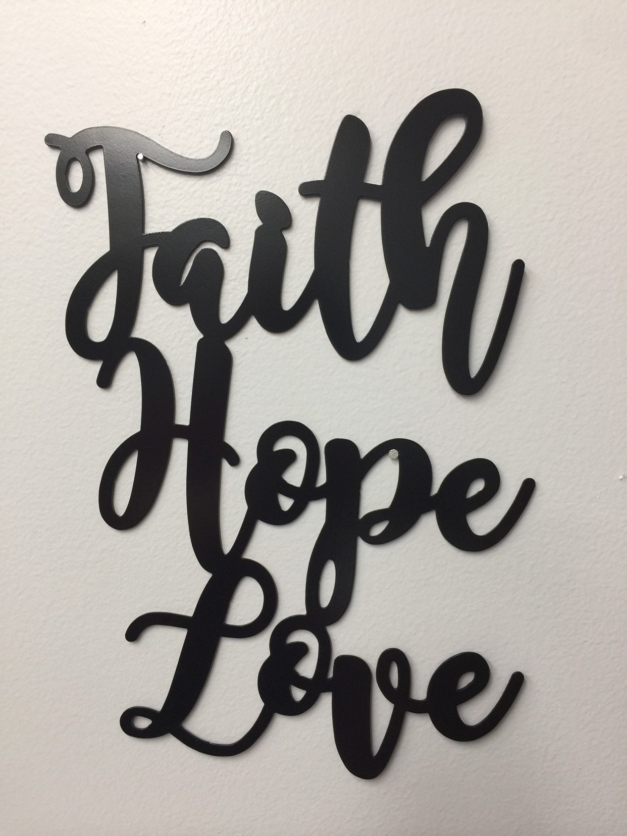 Faith Hope Love Metal Wall Decor at Jonathan Baylee blog