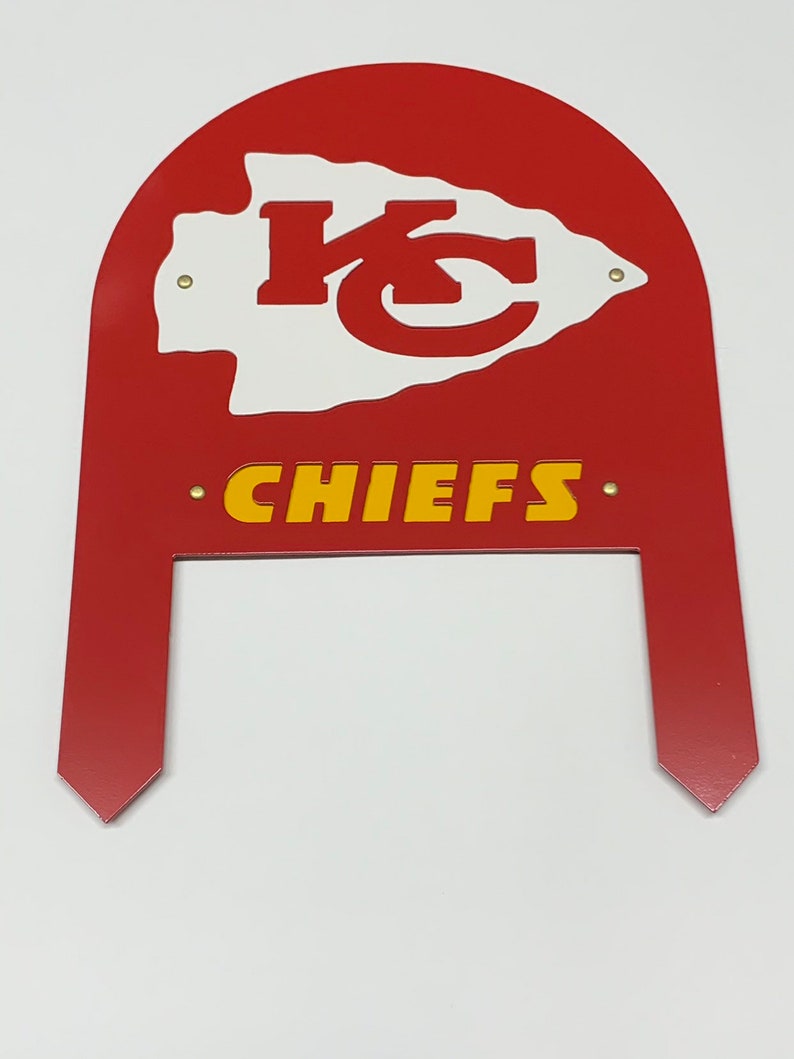 KC Chiefs yard garden Stick em ground sign Kansas City grave Etsy