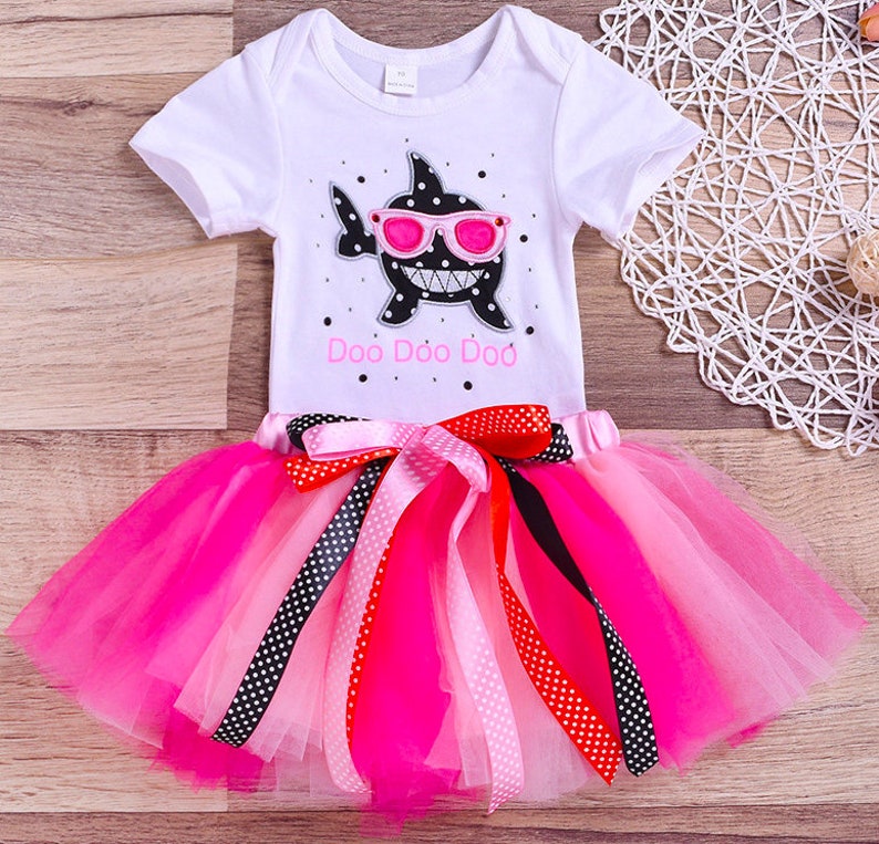 baby shark birthday tutu