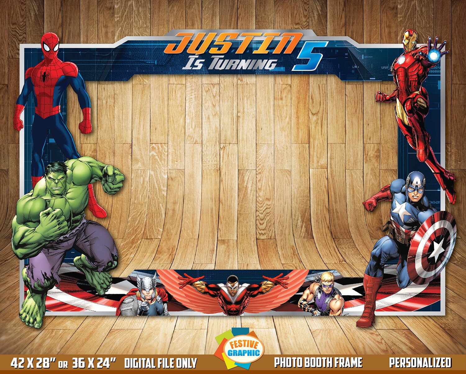 Avengers Photo Booth Frame Avengers Birthday Frame Avengers Etsy