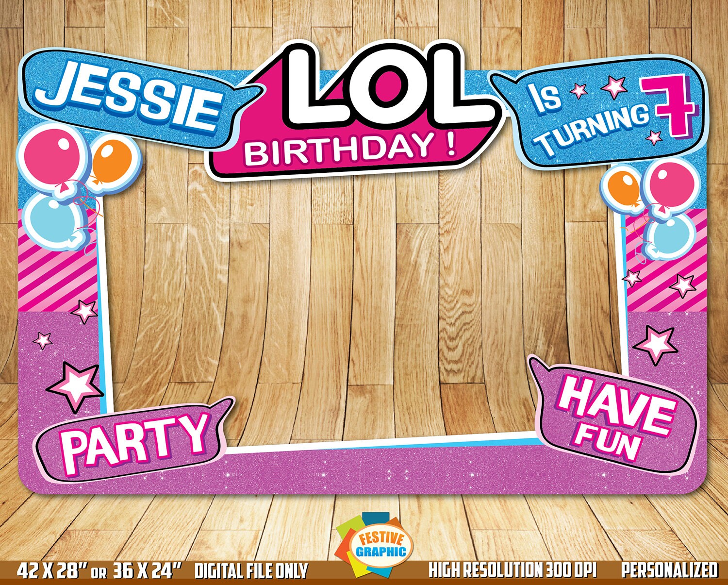 Lol inspired Photo Booth Frame Lol inspired Birthday Frame Etsy