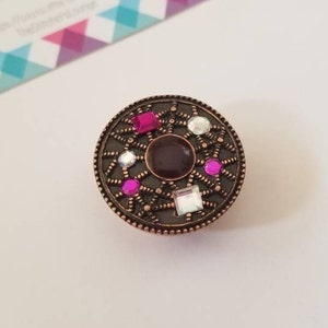 Needle Minder - Copper Rhinestone Circle