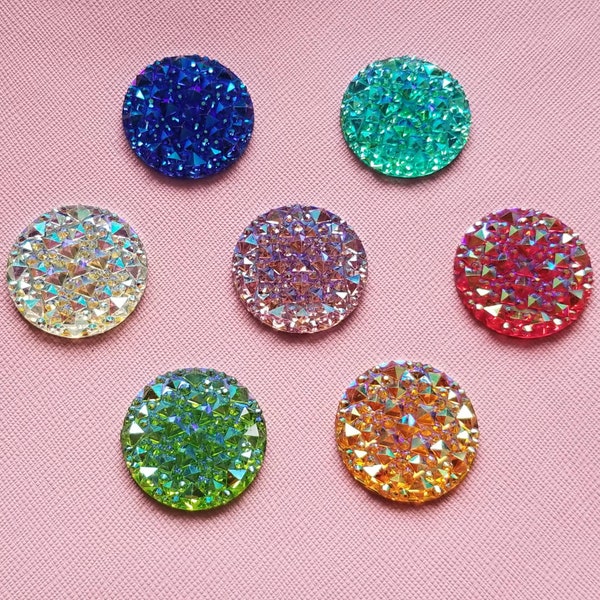 Needle Minder - Rhinestone Aurora Borealis Diamond Sparkle Circle Magnet