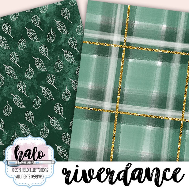 St Pats Paper, Digital Paper, Patricks Pattern, Spring Design, Plaid ...