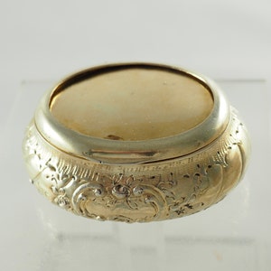 Antique Rococo Style Solid Silver Gilt Snuff Box, Oval Embossed Snuff Box, 800 Standard Silver Gilt, Neresheimer Hanau Germany, Circa 1910