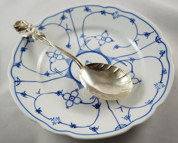 ヴィンテージ 800 シルバー ヒルデスハイム ローズ デザート スプーン