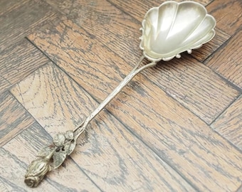 Cuillère à crème vintage en argent 835 Hildesheim Rose, Allemagne, années 1930