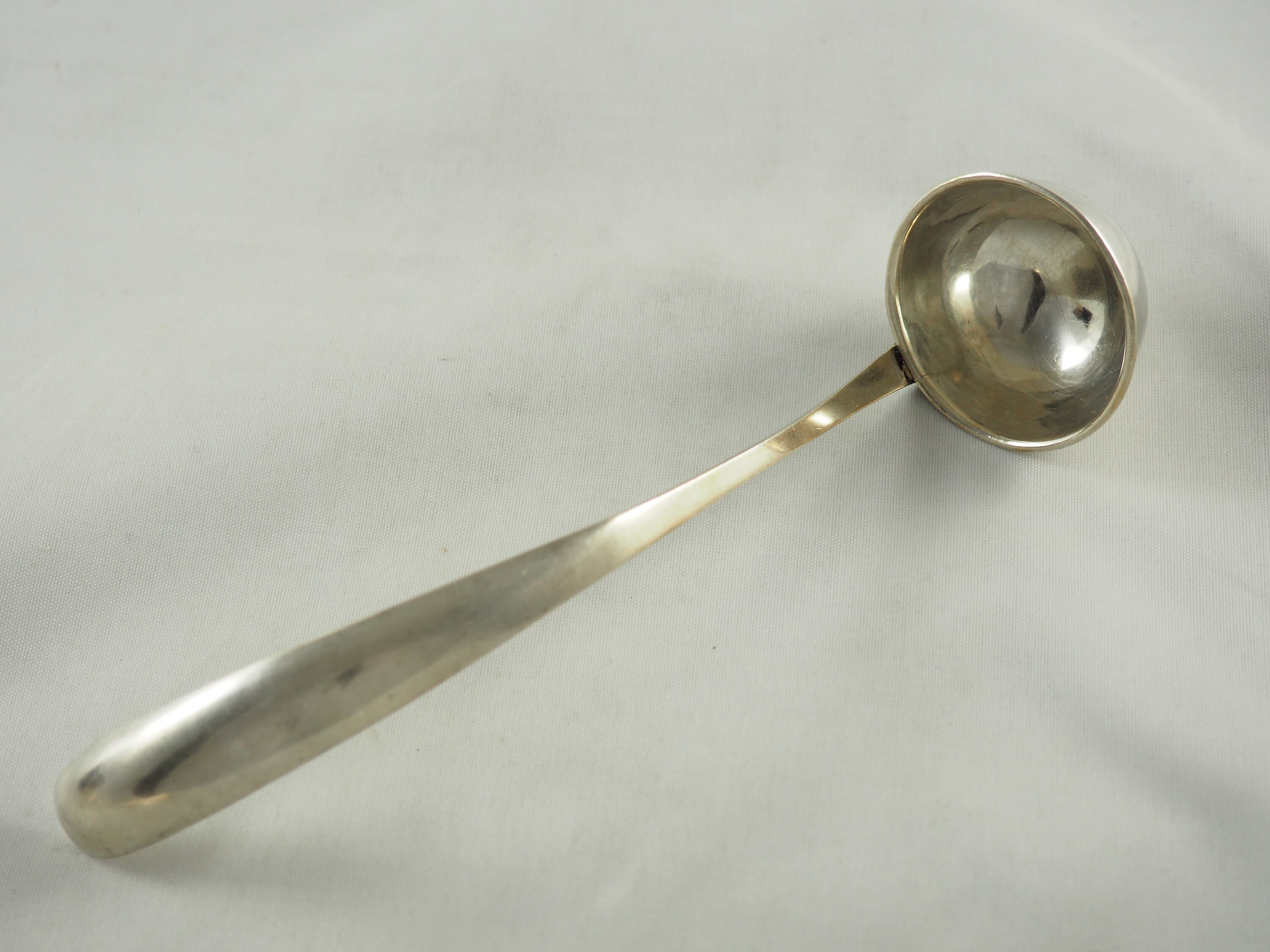 Antique Victorian 750 Silver Sauce Ladle - Germany 1850s