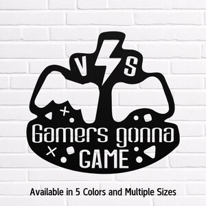 Unique Metal Gaming Sign - Game Controller Wall Art, Game Room Decor, Custom Gamer Name Sign, Perfect Gaming Gift & Video Game Art
