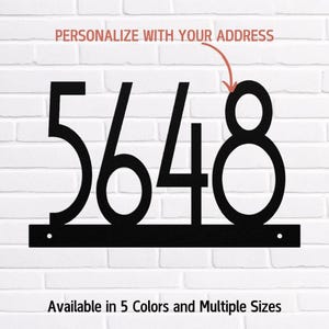House Number Metal Sign | Outdoor Sign | House Numbers | Address Sign | Address Plaque | Metal House Number