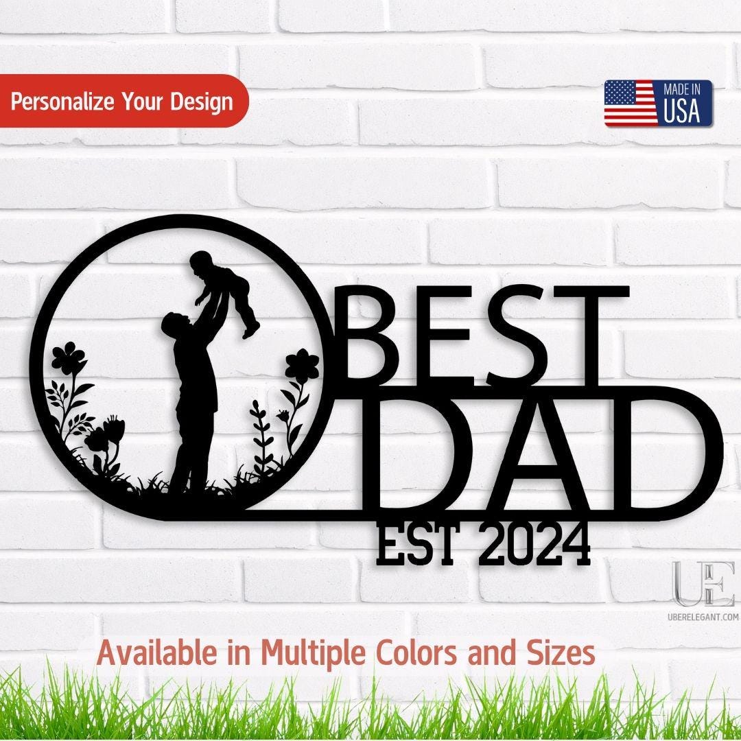 New Dad Gift From Baby Metal Sign - Etsy
