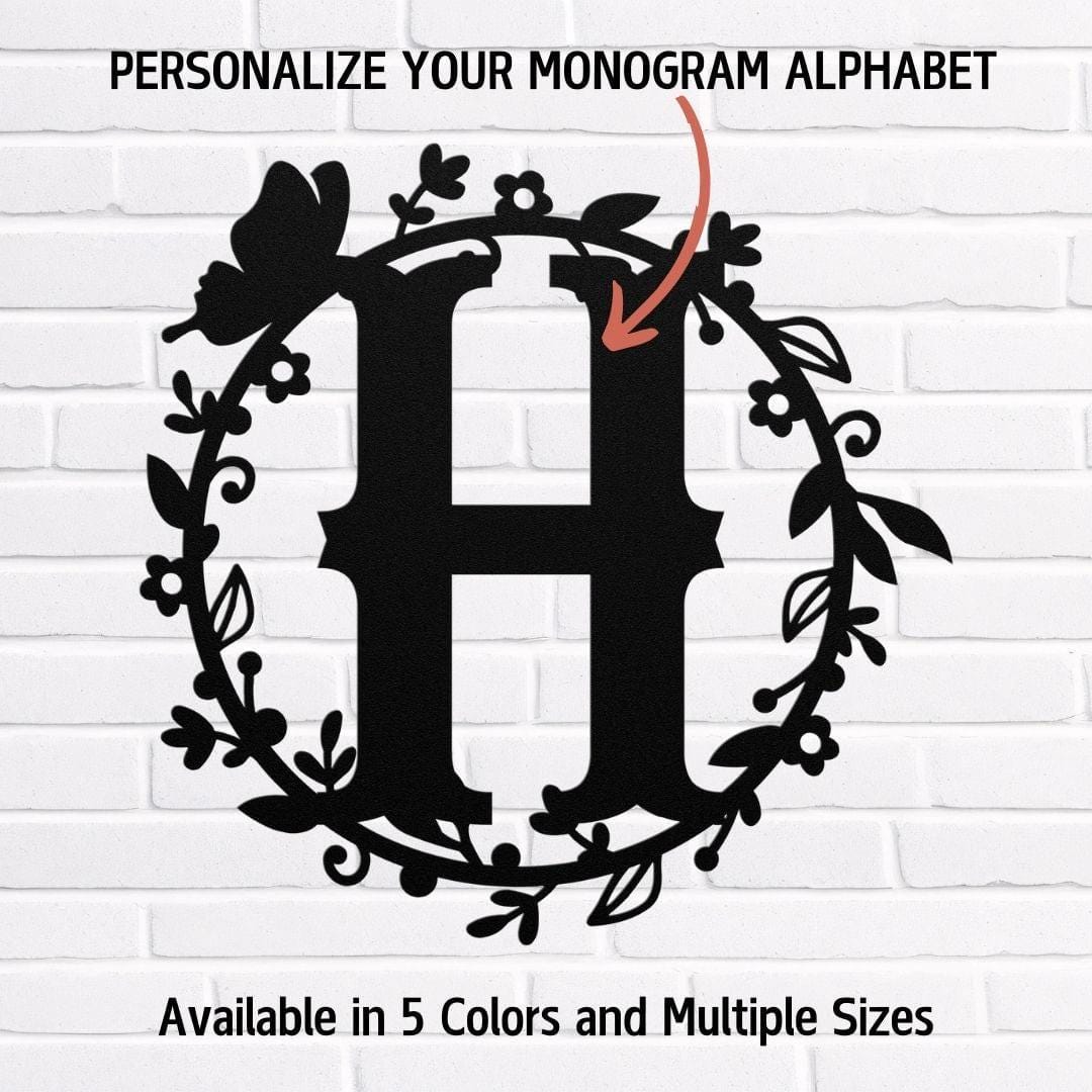 Custom Metal Letter Monogram Sign - Personalized Home Wall Décor - Etsy