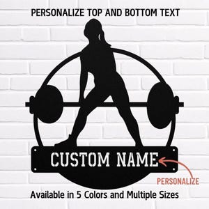 Personalized Metal Gym Sign: Custom Fitness Decor